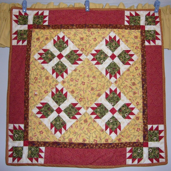 The back of the Just Rosey Quilt
