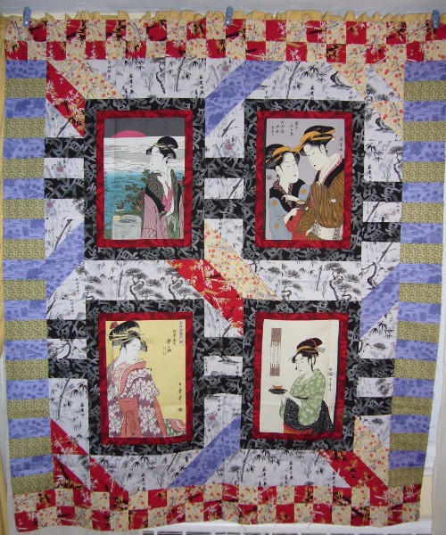 Detail of the Just Roesey Quilt